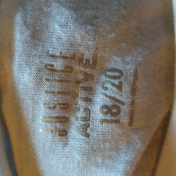 White Justice Active Shirt with Pink Rose 18/20 - Picture 4 of 5